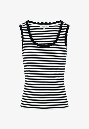 Morgan, MORGAN MORGAN STRIPED ROUND NECK TANK TOP - Top - bleu marine