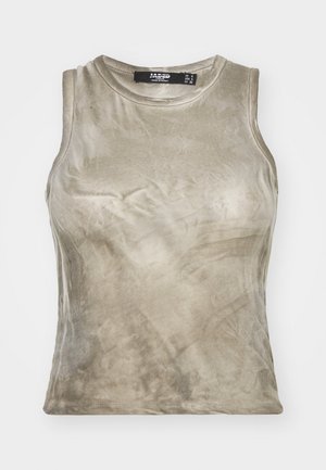 Jaded London OIL WASH TANK - Viršus - grey