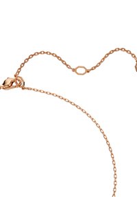 Armbånd i rosaguld med kædedesign, rektangulære led, en oktagonal accent og et lukke til sikring.