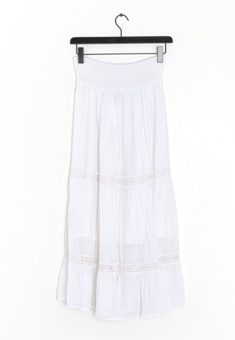 Falda larga - white/blanco - (Segunda mano) - Zalando.es