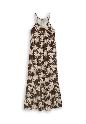 TOM TAILOR DENIM, Vestido largo - brown palmtree print