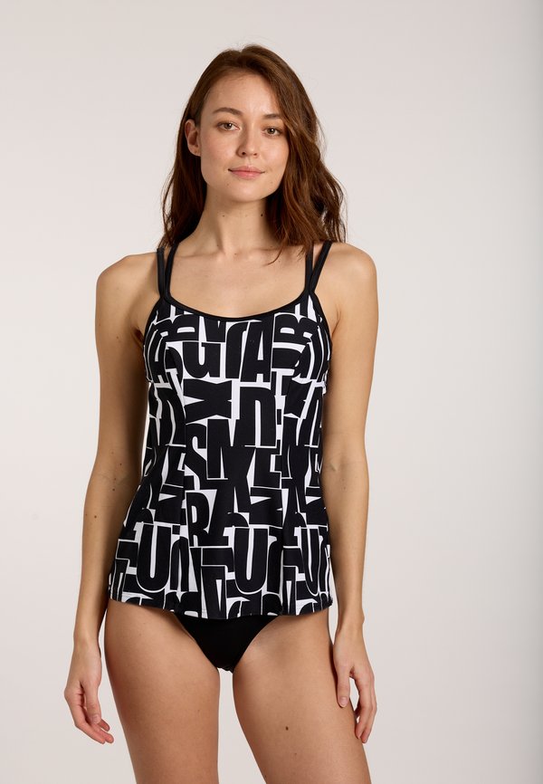 TANKINI STRUKTUR UNIFARBEN ZWEITEILER SET MIT BÜGEL VERSTELLBARE DOPPELTRÄGER BREITER - Badeanzug