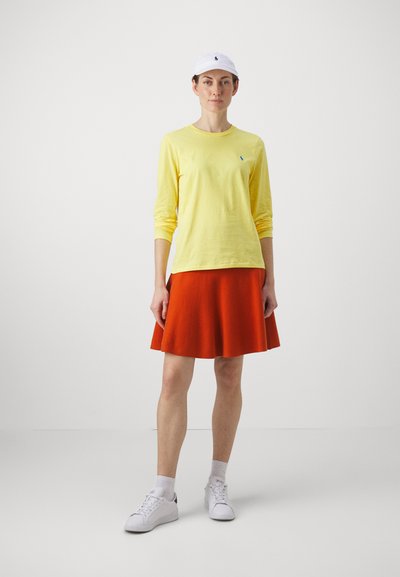 Polo Ralph Lauren LONG SLEEVE JERSEY CREWNECK TEE - Tops ar garām piedurknēm - coastal yellow