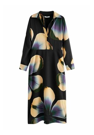 LONG SLEEVE V-NECK-REGULAR FIT - Robe de jour - black floral