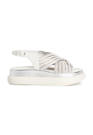 Platform sandals - silver multicolor