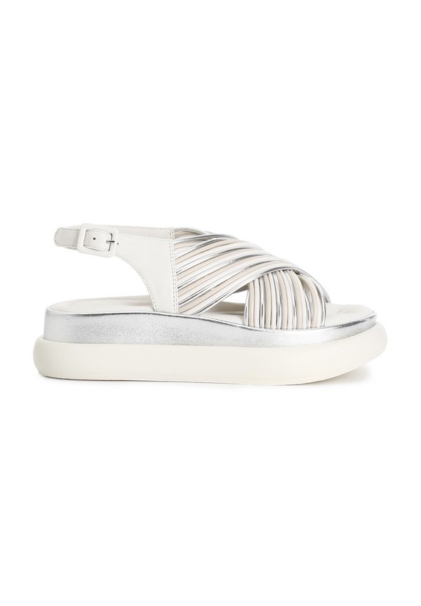 Plateausandalette - silver multicolor