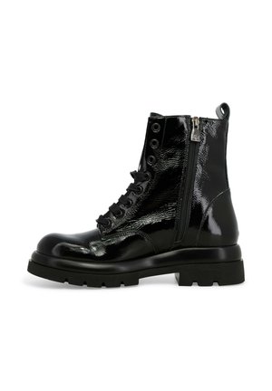 Stivaletti con plateau - nero lucido