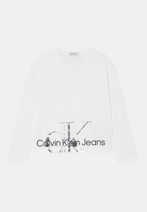 METALLIC MONOGRAM - T-shirt à manches longues - bright white