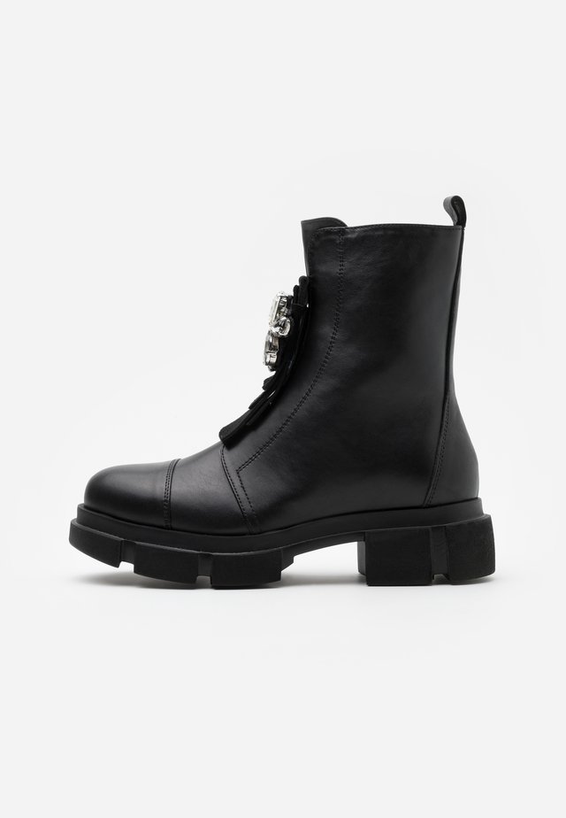 ELENA - Platform ankle boots - nero