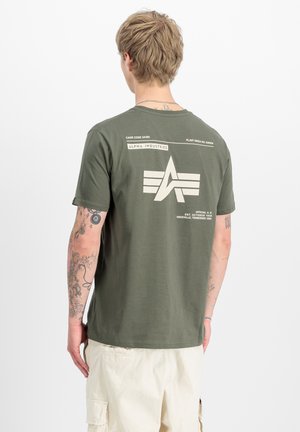LABEL BACK - T-shirt print - dark olive