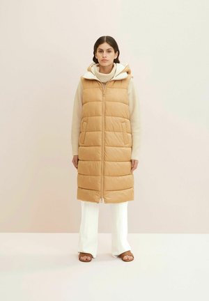 MIT KAPUZE - Waistcoat - soft light camel
