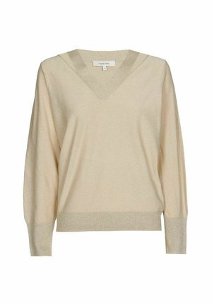 MIT V-AUSSCHNITT - Pullover - beige
