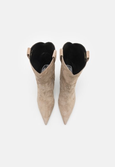 Sergio Rossi BOOTIE - Cowboy/biker ankle boot - taupe