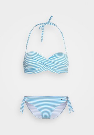 s.Oliver, WIRE BANDEAU - Bikini - light blue