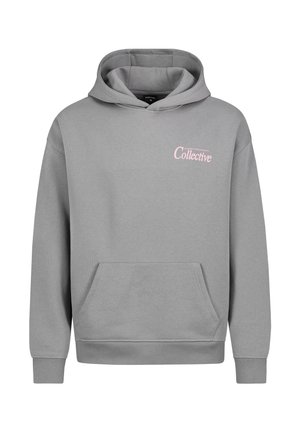MIT KÄNGURUTASCHE UND FRONTPRINT - Hoodie - grau