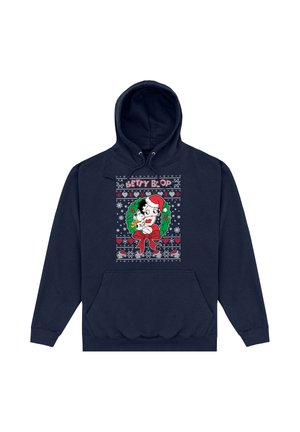 BETTY BOOP CHRISTMAS WITH PUDGY - Felpa con cappuccio - oxford navy