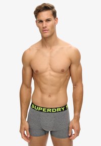 Superdry & Co 3ER PACK - LOGOBUND  - Calzoncillos - ath grey feeder blk stripe blk