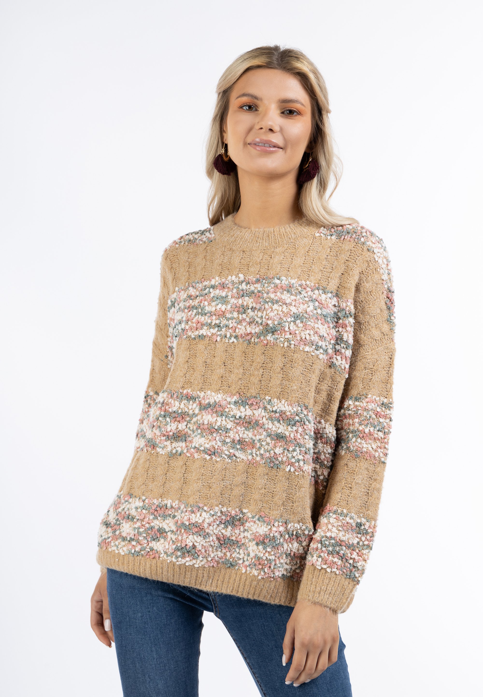 usha STRICK RAKATA - Jumper - rauchmint 