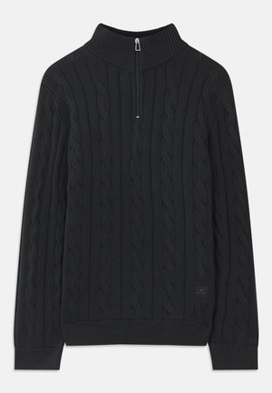 SWEATER ZIP NECK - Neule - blue