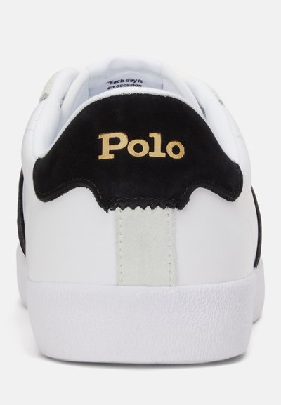Polo Ralph Lauren COURT VULC LEATHER SUEDE SNEAKER - Joggesko - white/blue