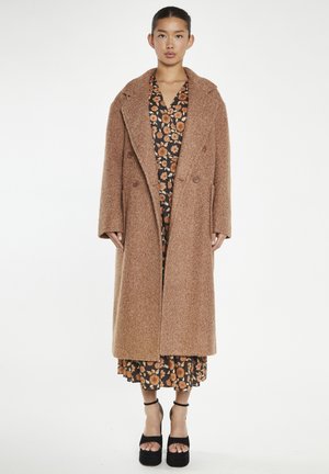 LAPEL COLLAR MIDI - Mantel - rust brown