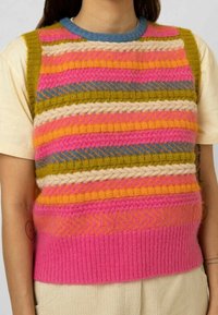 FRNCH Stickad tröja - mottled pink