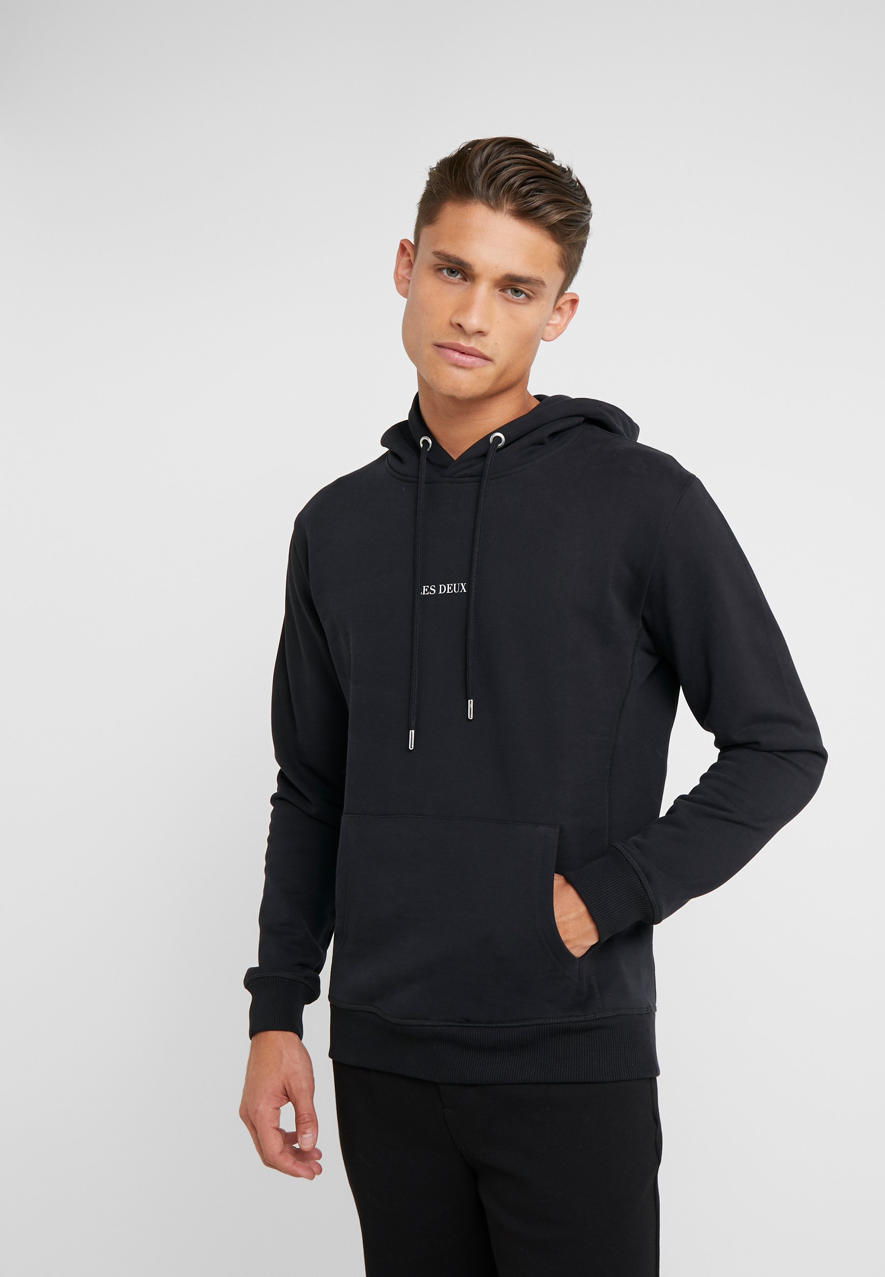 Les Deux LENS HOODIE Hoodie blackwhitesvart Zalando.no Les Deux LENS - Sweatshirt - black/white