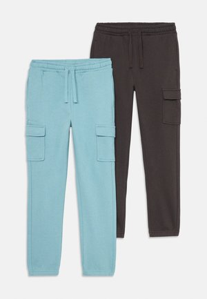 2 PACK - Tracksuit bottoms - turquoise/dark grey