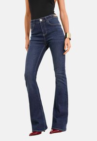 Nevybráno, metallic waist trim dark wash blue