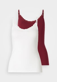 2 PACK - Top - off-white/bordeaux