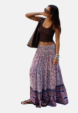 Bershka BOHO - Jupe plissée - royal blue