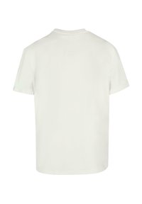 Hvid bomulds T-shirt med klassisk rund hals, korte ærmer og en afslappet pasform. Glat tekstur uden synlige mønstre eller udsmykninger.