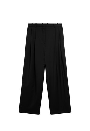 Massimo Dutti DARTED - Kalhoty - black