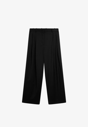 Massimo Dutti DARTED - Trousers - black