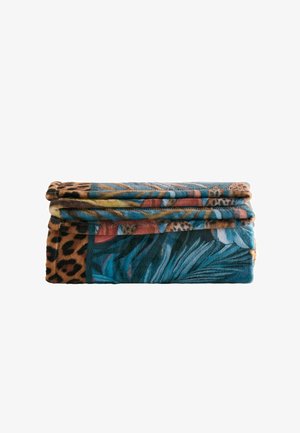 Next, TROPICAL PRINT FLEECE - Wohndecke - teal blue