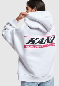 Karl Kani SMALL SIGNATURE NIGHTRIDER OS - Mikina s kapucňou - white