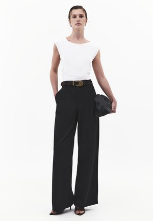 OXXO, PLEATED WIDE LEG - Pantalones - black