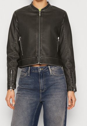Kunstlederjacke - black