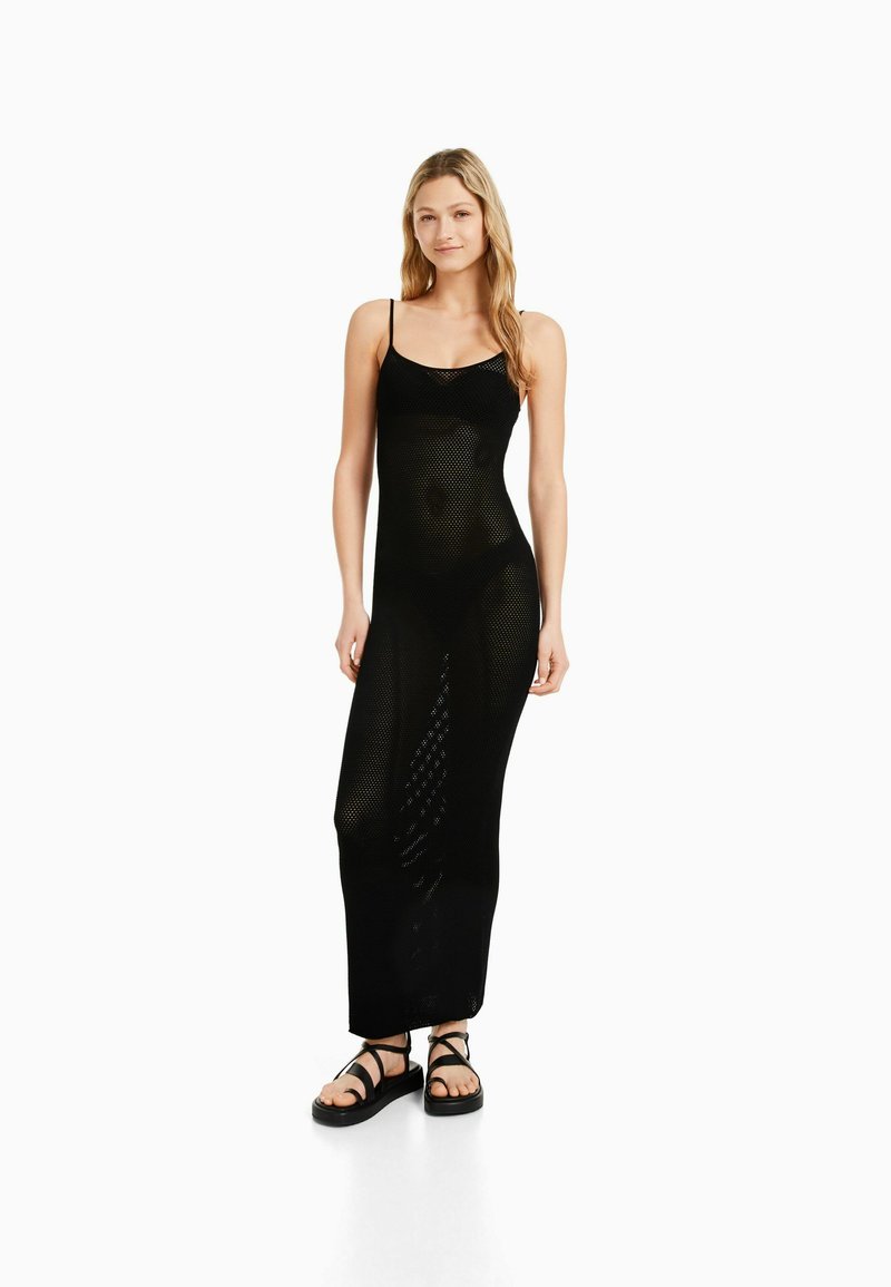Bershka STRAPPY Maxi šaty black/černá Zalando.cz