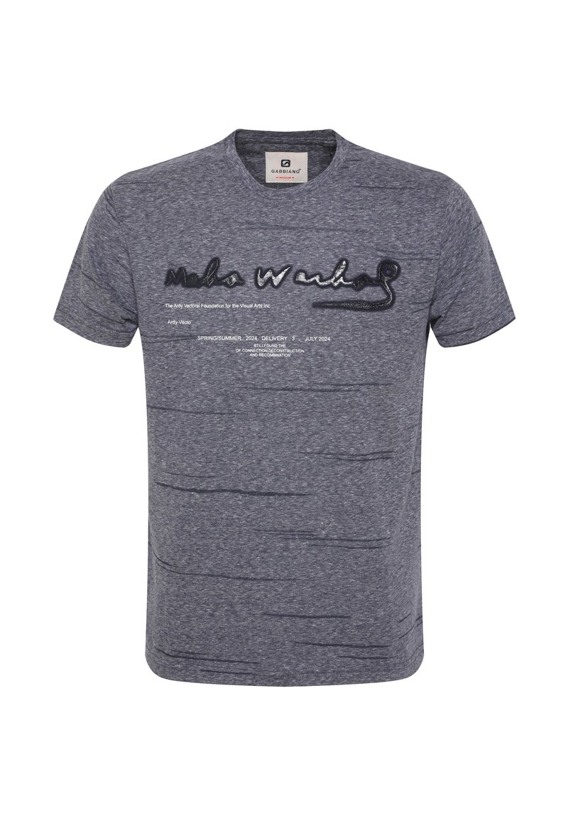 Gabbiano ROUND NECK - Apdrukāts T-krekls - navy