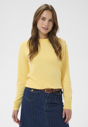 MILA PULLOVER - Jersey de punto - lemon drop melange