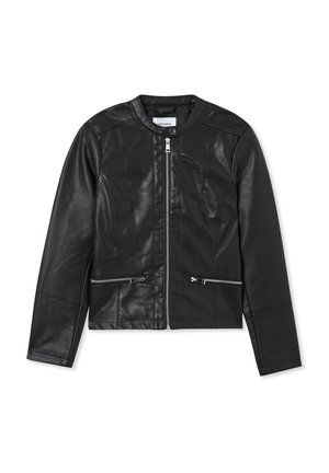 Terranova BIKER EFFETTO - Giacca in similpelle - nero