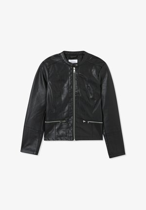 Terranova BIKER EFFETTO - Giacca in similpelle - nero