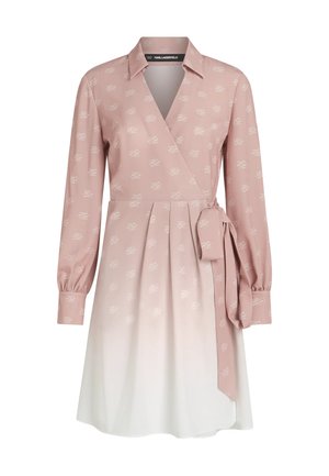 KARL LAGERFELD, PRINTED WRAP - Freizeitkleid - misty rose-white-gradient