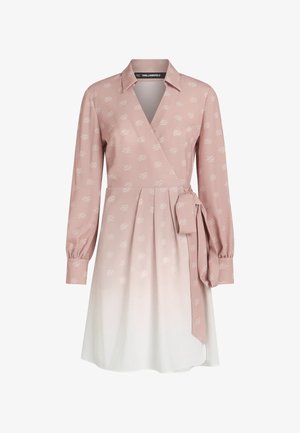 KARL LAGERFELD, PRINTED WRAP - Vapaa-ajan mekko - misty rose-white-gradient