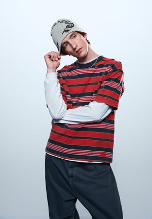 Vans STRIPE UNISEX - Πόλο - racing red