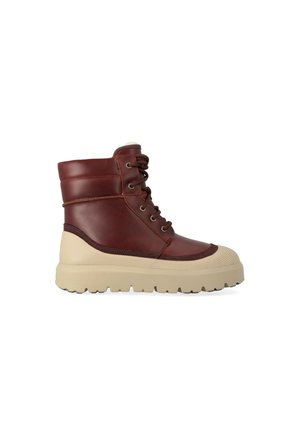 STIVALE UGG NEUMEL HIGH WEATHER HYBRID IN PELLE MARRONE - Stivaletti stringati - marrone