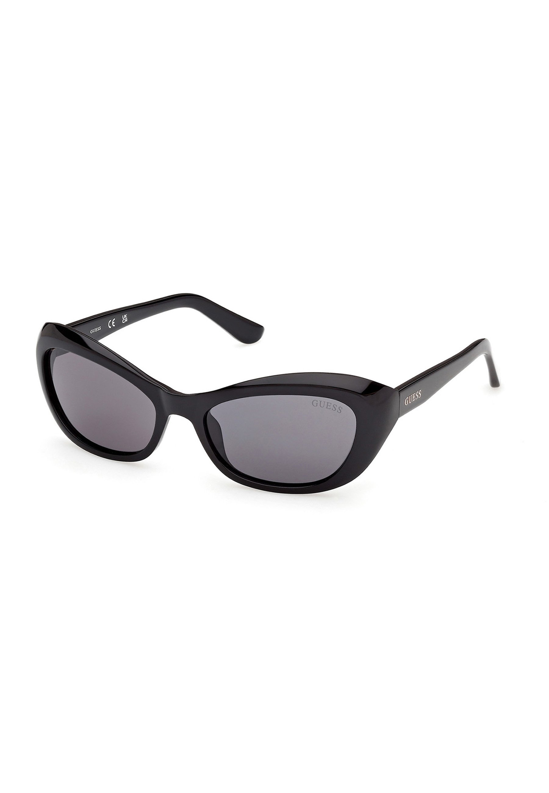 GUESS Black Cat-Eye Women\'s Sunglasses with Dark Lenses Guess Cat Eye Sunglasses Black And Gold With Silver Mirror  main image 2