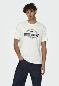 Only & Sons Camiseta estampada - cloud dancer