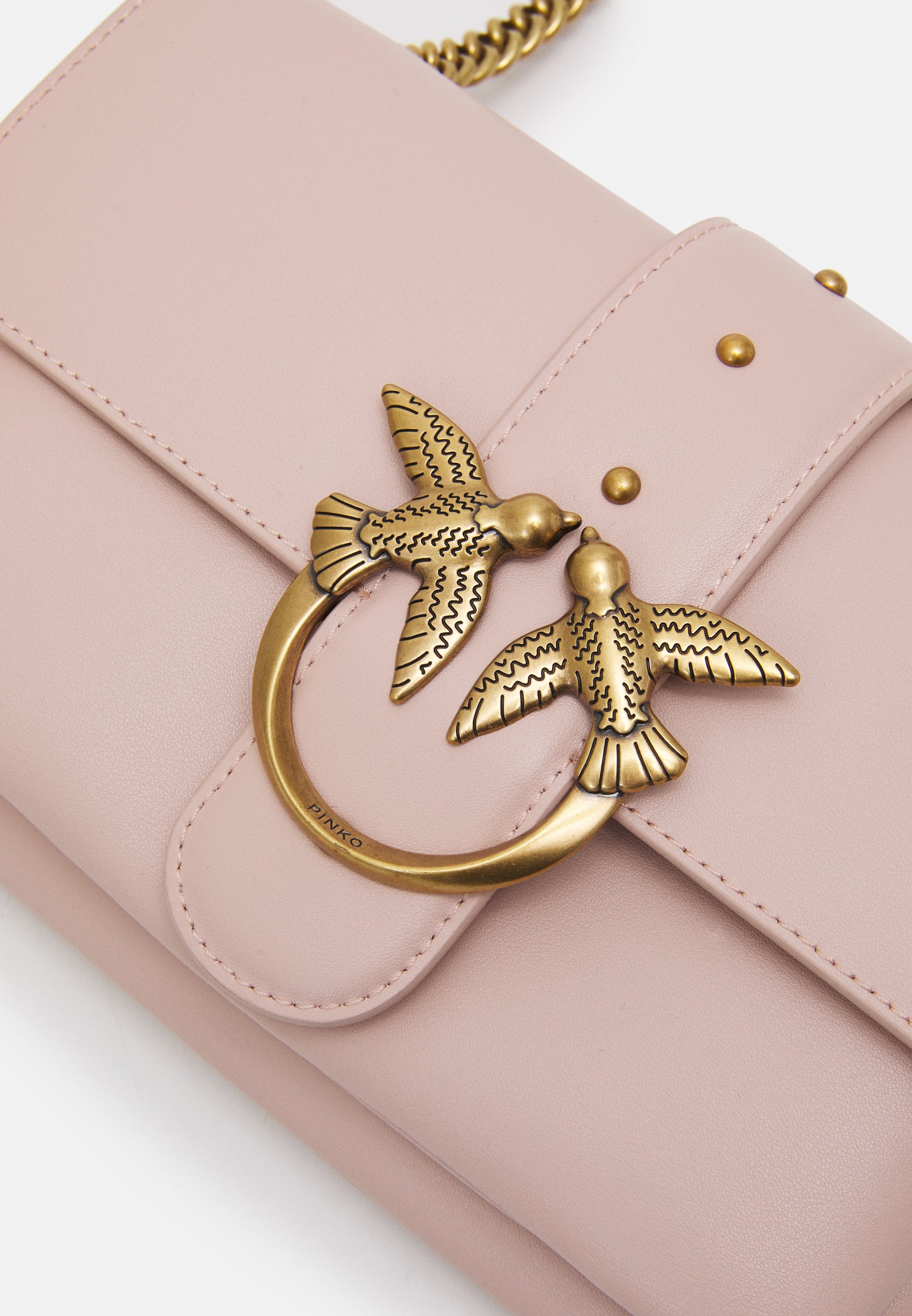 Pinko LOVE MINI SOFT SIMPLY SETA ANTIQUE - Rankinė per petį - cipria/rožinė  - Zalando.lt